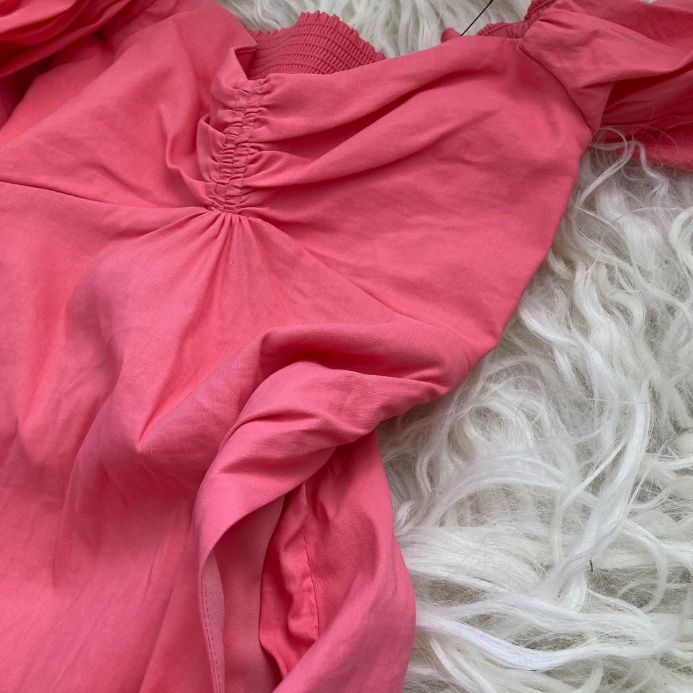 A.L.C. Mila Off the Shoulder Stretch Linen Blend Mini dress 1912 - Picture 11 of 14